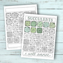 Succulents Goal Tracking Set