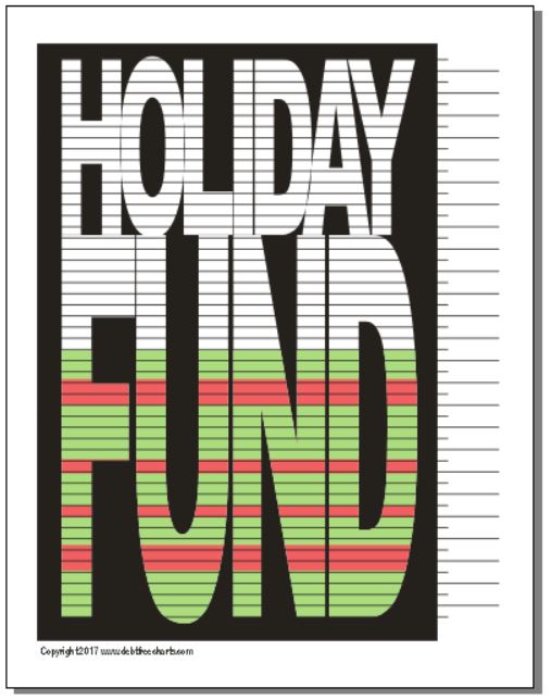 Holiday Savings Fund Chart Debt Free Charts