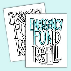Emergency Fund Refill - Lettering