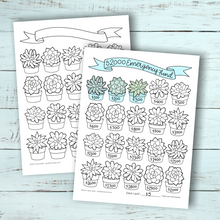 Succulents Goal Tracking Set