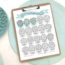 Succulents Goal Tracking Set