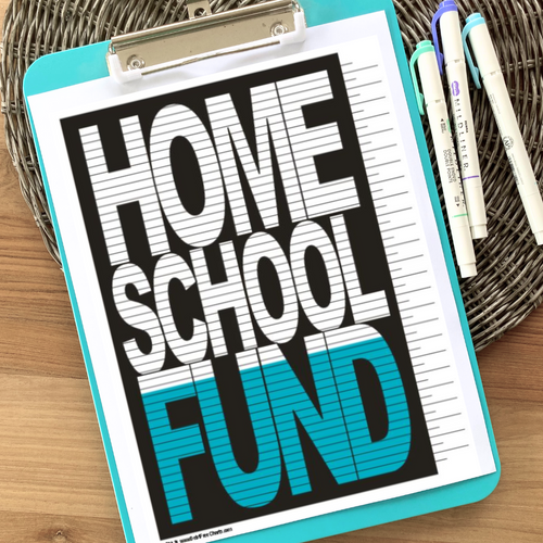 Home School Fund Tracking Chart