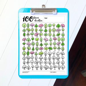 100 Trees Doodles Tracking Chart