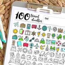 Travel World Doodles Tracking Chart