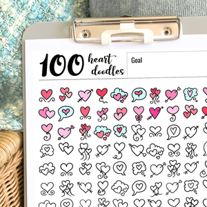 Love & Hearts Doodle Tracking Chart