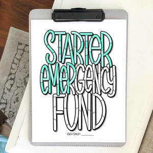 Starter Emergency Fund - Lettering