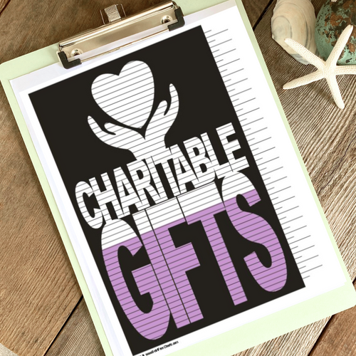 Charitable Gifts Tracking Chart