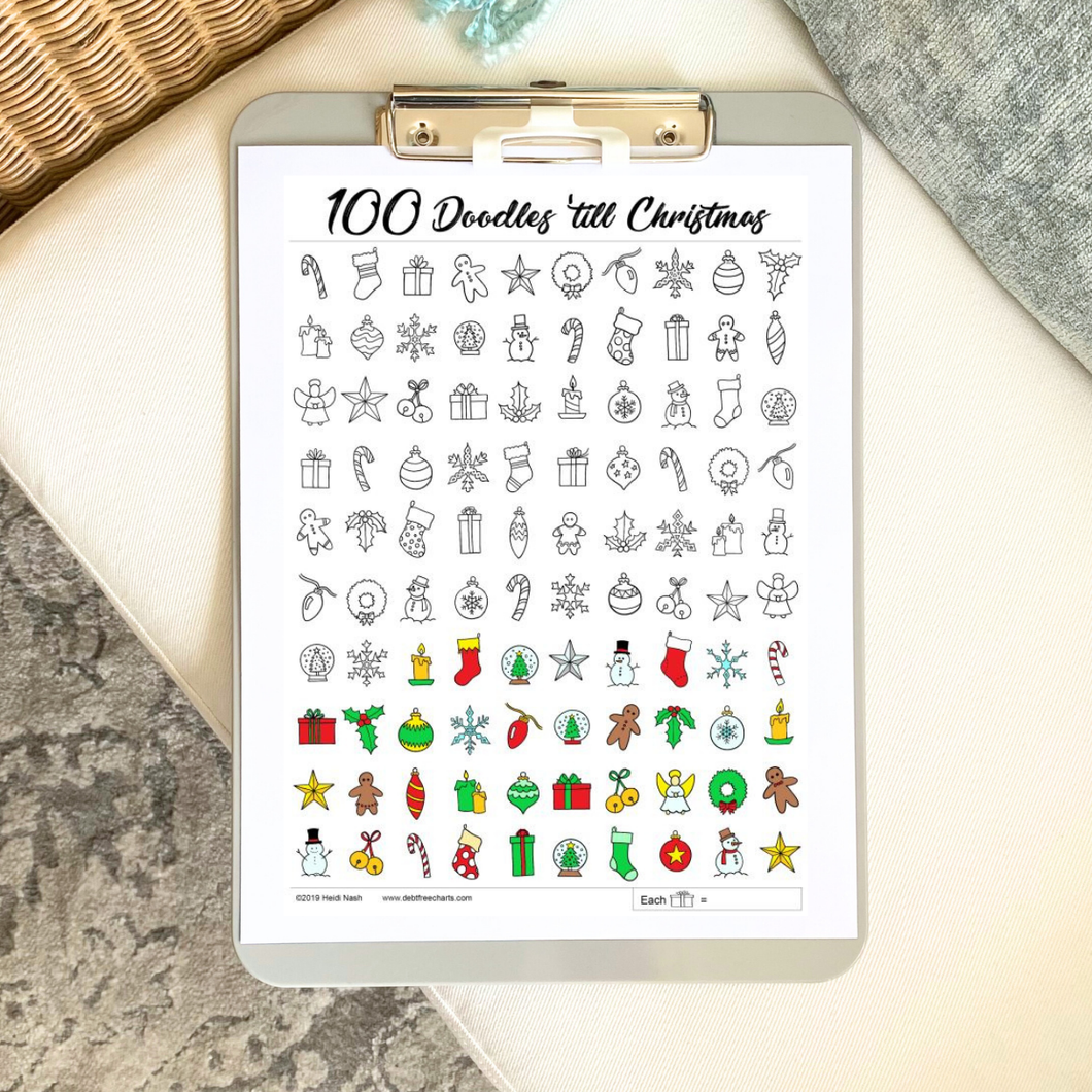 100 Doodles 'till Christmas - Stocking Up Cash