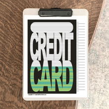 Credit Card blank Tracking Chart