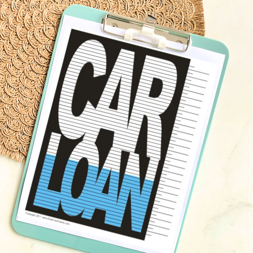 Car Loan Tracking Chart