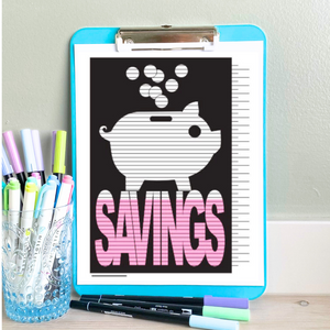 Savings Piggy Tracking Chart