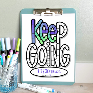 Keep Going - Lettering Tracker