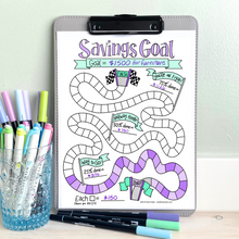 Savings Goal Game Tracking Chart