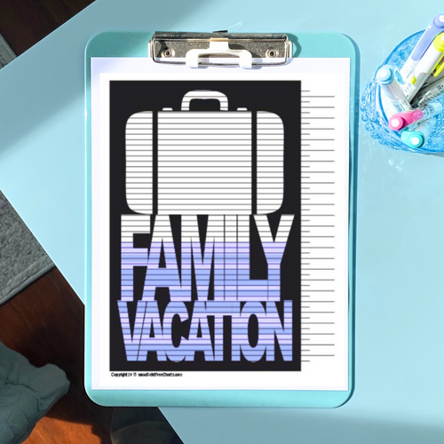 Family Vacation Tracking Chart