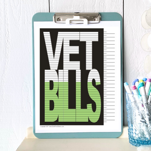 Vet Bills Tracking Chart