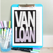 Van Loan Tracking Chart