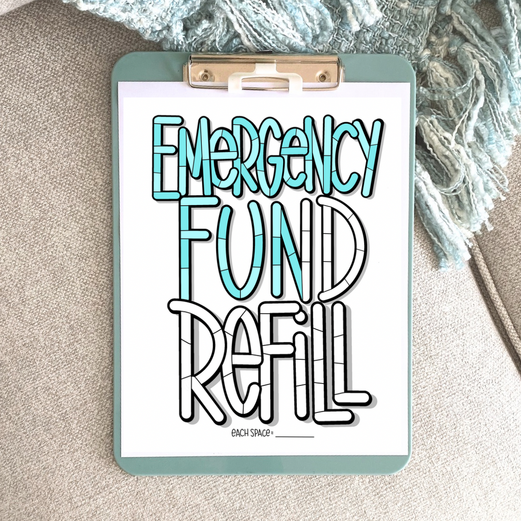 Emergency Fund Refill - Lettering