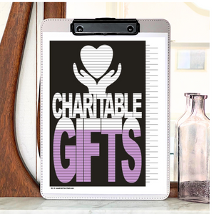 Charitable Gifts Tracking Chart