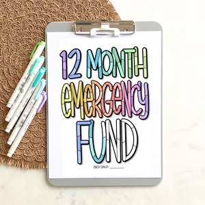 Emergency Funds Lettering Set