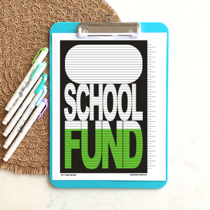 School Fund with Blanks Tracking Chart