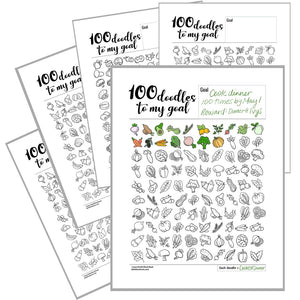 100 Healthy Food Doodles (Foodles?)