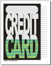 Credit Card blank Tracking Chart