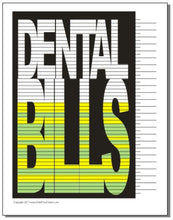 Dental Bills Tracking Chart