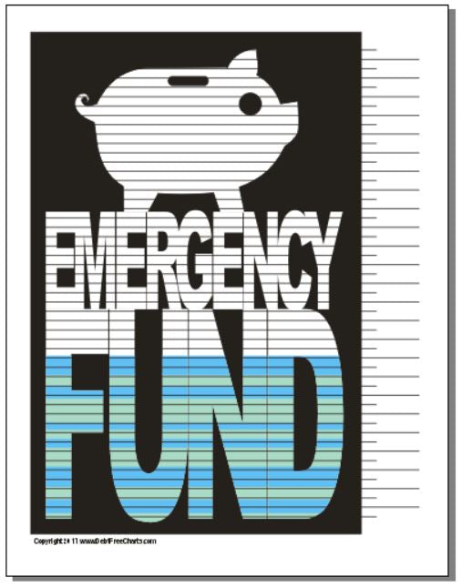 Emergency Fund Savings Chart – Debt Free Charts