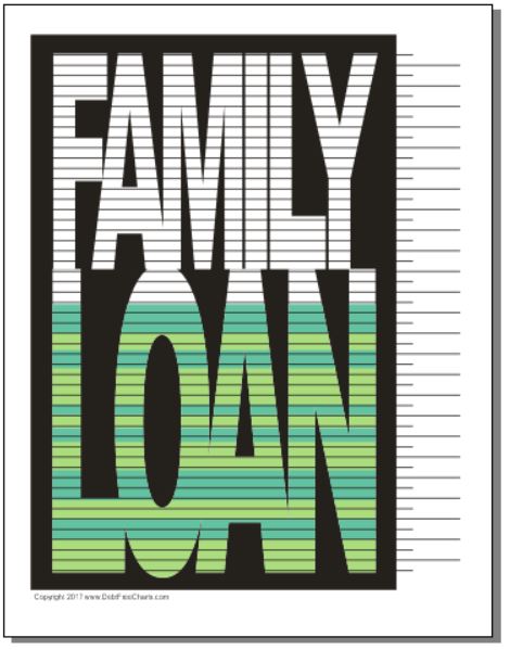 Family Loan Tracking Chart
