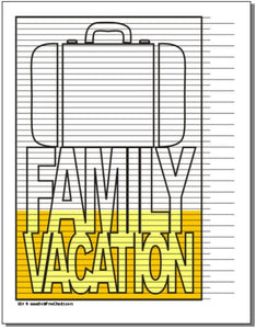 Family Vacation Tracking Chart