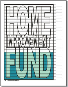 Home Improvement Tracking Chart