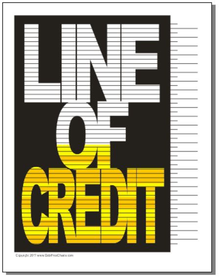 Line of Credit Tracking Chart