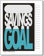 Savings Goal Blank Tracking Chart