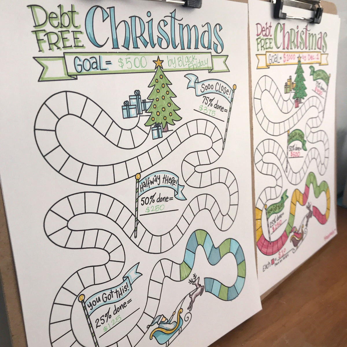 Debt Free Christmas Tracking Chart Debt Free Charts