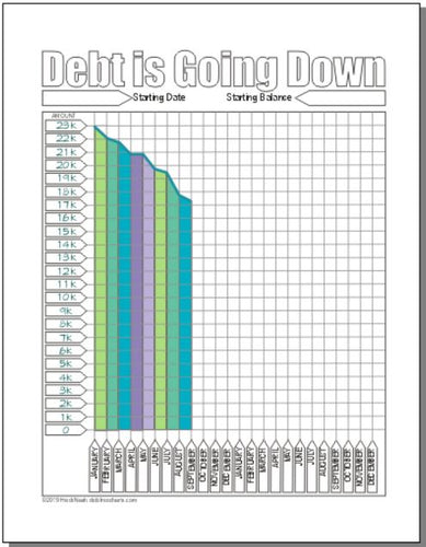 Debt is Going Down Tracking Chart