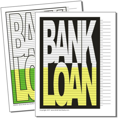 Bank Loan debt payoff visual printable chart