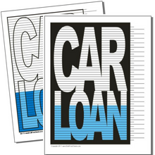 Car Loan debt payoff visual printable chart
