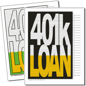 401k Loan debt payoff visual printable chart