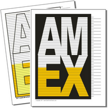 AmEx American Express debt payoff visual printable chart