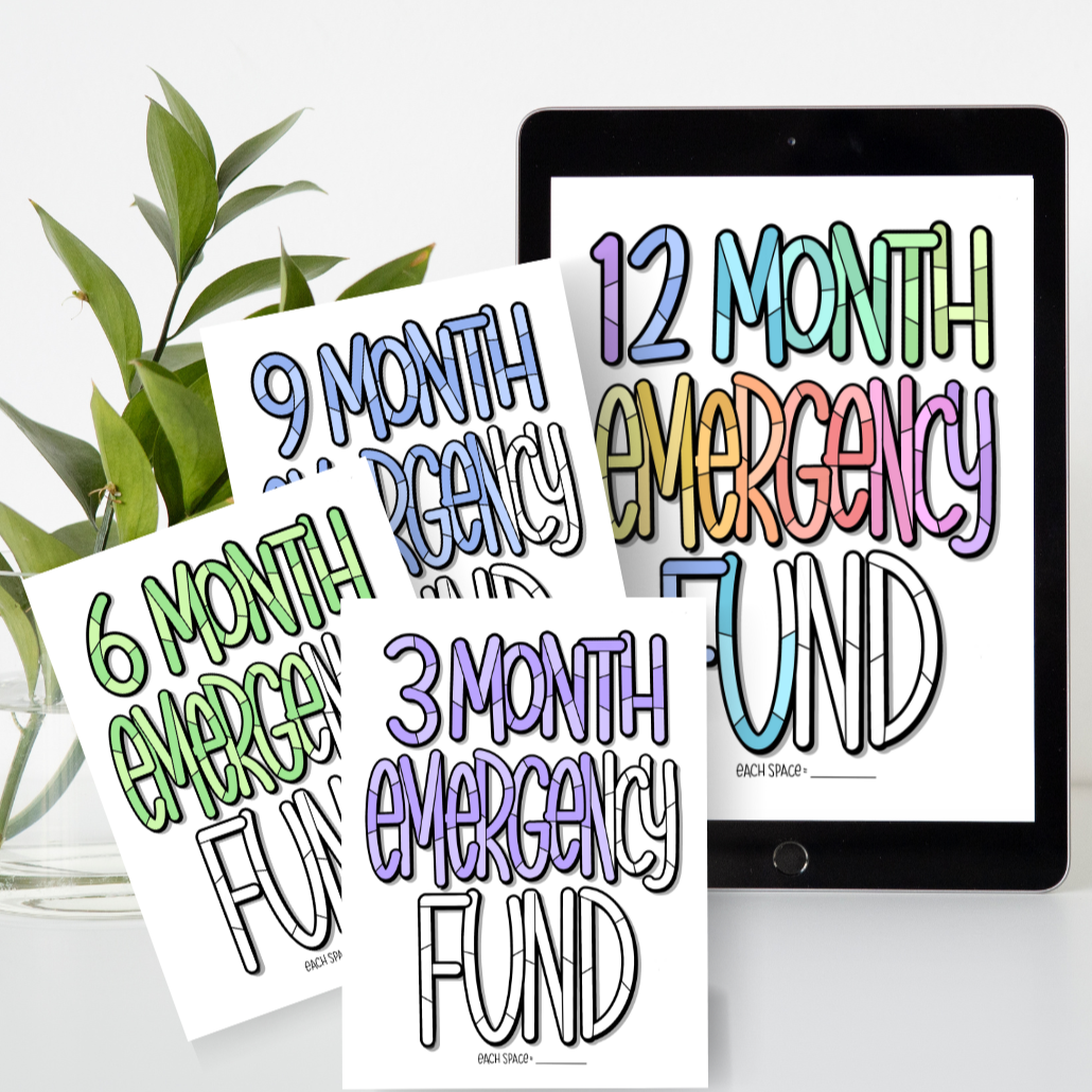 Emergency Funds Lettering Set – Debt Free Charts