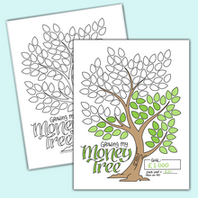 retirement savings money tree tracking progress printable chart 100 leaves