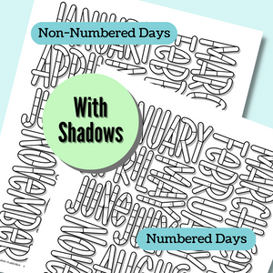 Months of the Year - Lettering Tracker – Debt Free Charts