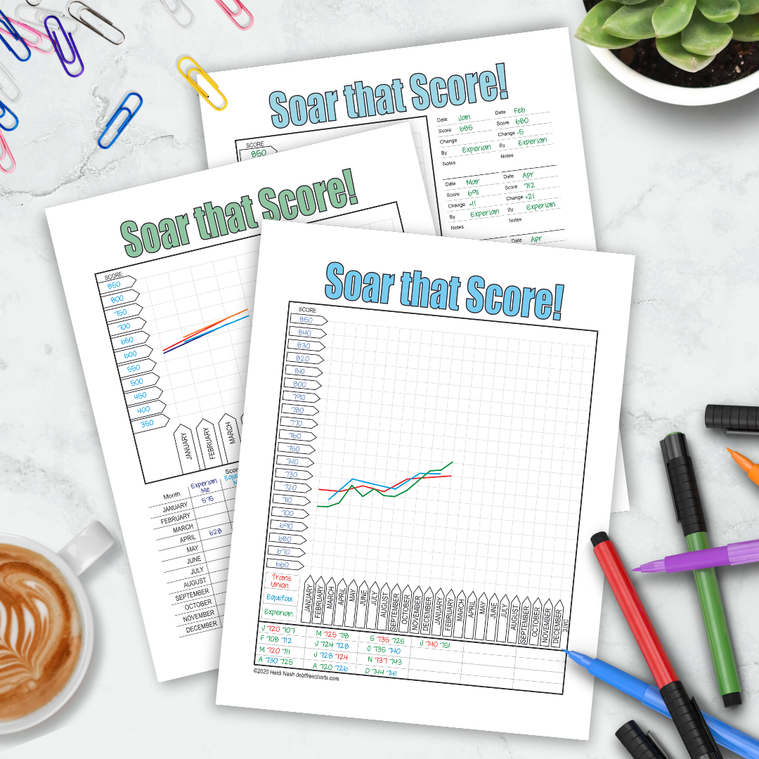 Soar that Score - Credit Score Tracker – Debt Free Charts soar-that-score-credit-score-tracker-debt-free-charts