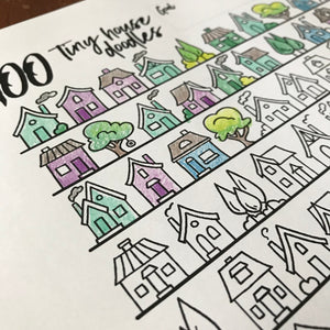 100 Tiny Houses Doodles Tracking Chart