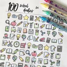100 School Days Doodles Tracking Chart